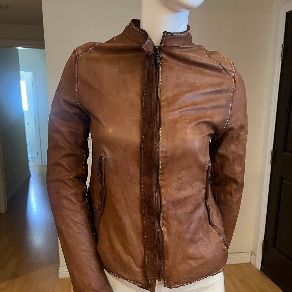SISII JAPAN LEATHER Y2K RIDERS JACKET SIZE S SMALL